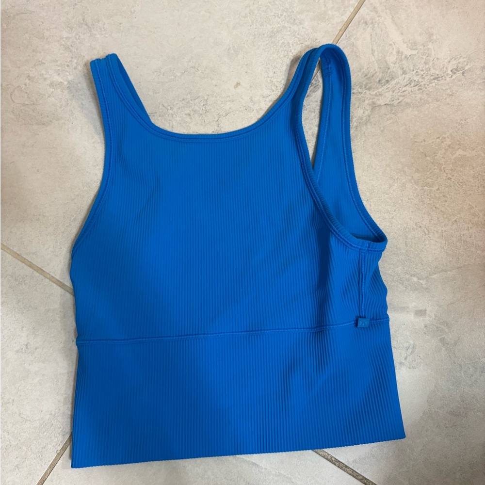Vibrant Blue Ribbed Tank Top